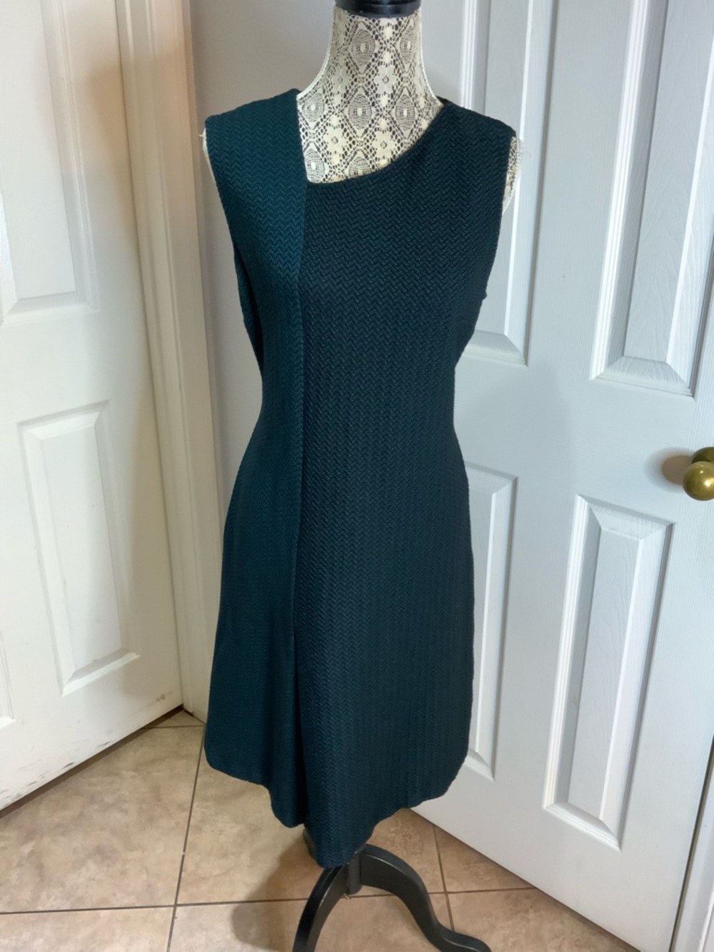 ST. JOHN herringbone wool blend dress size 2